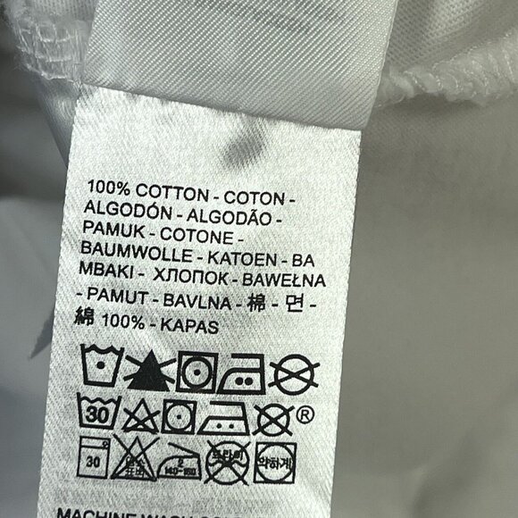 Levis Short Sleeve Pull Over T Shirt Mens White Green Logo‎ Size Large - Picture 11 of 11